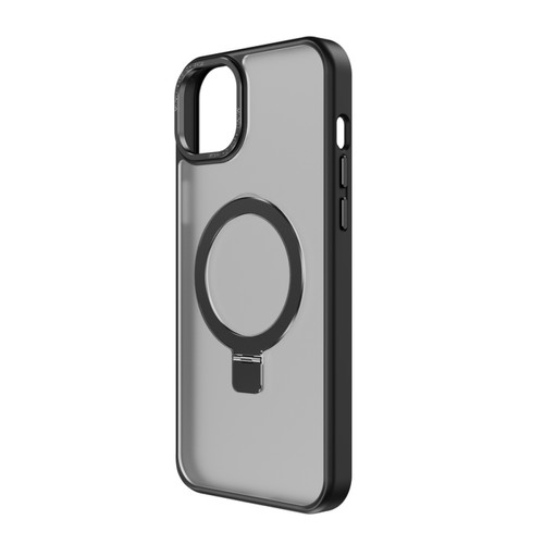 Muvit - Muvit Coque pour iPhone 15 Plus avec Anneau Fonction Stand MagSafe Noir Muvit  - Coque, étui smartphone Muvit