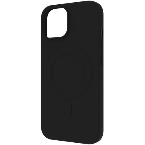 Muvit - Muvit Coque pour iPhone 15 Soft Touch Compatible MagSafe Noir Muvit  - Accessoire Smartphone Muvit
