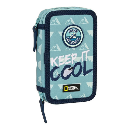 National Geographic - Plumier double National Geographic Below Zero Bleu (12.5 x 19.5 x 4 cm) (28 pcs) National Geographic  - National Geographic