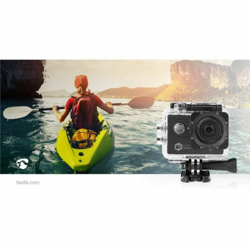 Nedis Caméra sport Type GOPRO 4K 60fps 16 MPixel + Support Étanche 30.0 m 90 min Wi-Fi pour : Android™ / IOS