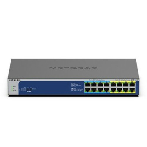 Netgear - NETGEAR GS516UP Non-géré Gigabit Ethernet (10/100/1000) Connexion Ethernet, supportant l'alimentation via ce port (PoE) Gris Netgear  - Switch Netgear