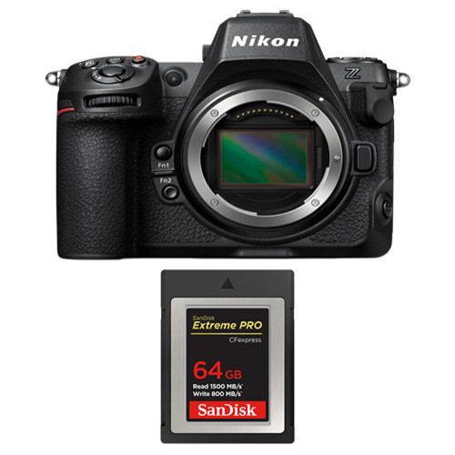 Nikon - Nikon Z8 Boîtier + Carte SD SanDisk 64 Go Extreme PRO CFexpress Type B Nikon  - Appareil Photo Nikon