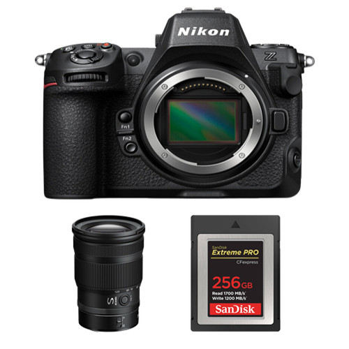 Nikon - Nikon Z8 Kit Z 24-120mm f4 S + Carte SD SanDisk 256 Go Extreme PRO CFexpress Type B Nikon  - Hybride Nikon Appareil Hybride