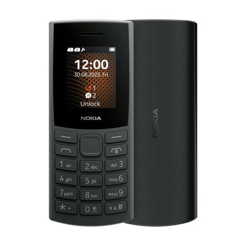 Nokia - Nokia 105 4G (2023) Noir (Charcoal) Double SIM Nokia  - Téléphone Portable Nokia