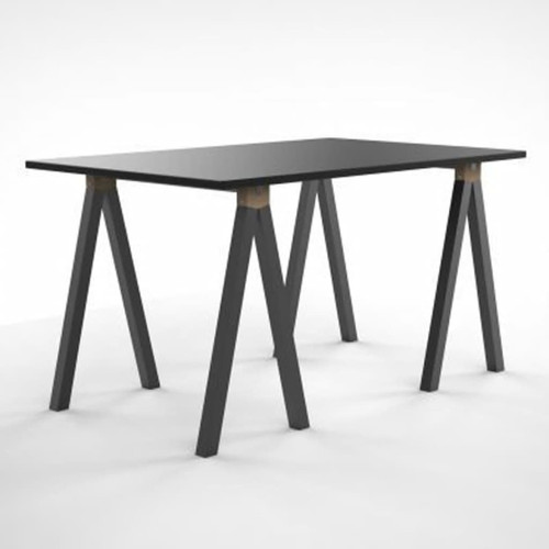 Tables d'appoint Nordlinger Nordlinger Tréteau Aspen 70x30x73 cm Bois et métal Noir