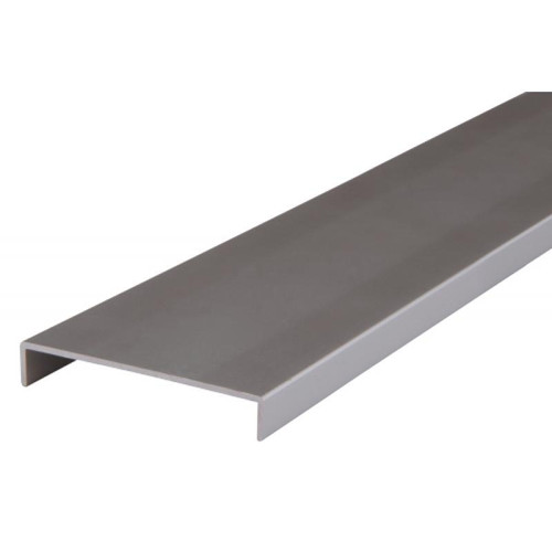 Profilé de finition pour carrelage Nordlinger Nez de cloison en aluminium - largeur intérieure 78 mm - longueur 2600 mm - finition aluminium