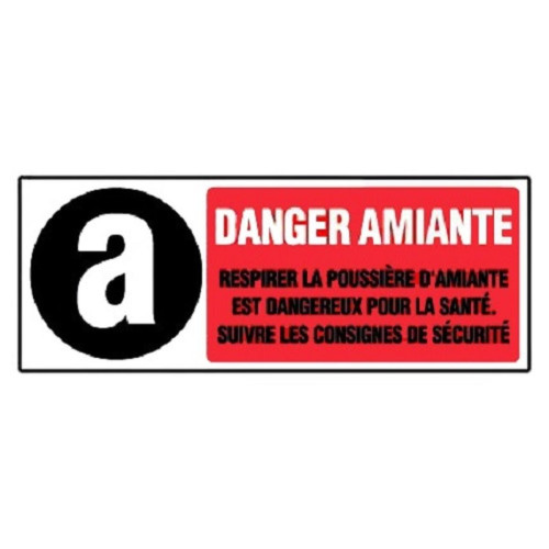Novap - Panneaux d'interdictions rectangulaires 330x120mm ''Danger amiante'' - NOVAP - 4034355 Novap  - Novap