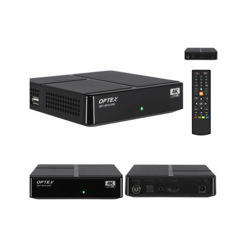 Optex - Décodeur TNT 4k BOX - DVB-T2 HEVC Réception de qualité, enregistrement programme, chaînes gratuites HAUTE QUALITE Optex  - Optex