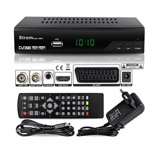 Optex - Décodeur Strom 505 Noir TNT Full HD -DVB-T2 - HEVC265 - (HDMI, Péritel, USB, Dolby Digital Plus) Optex  - Adaptateur TNT