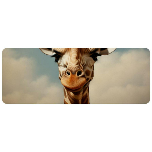 ownta - OWNTA Giraffe Grand tapis de bureau à motif : tapis de jeu rectangulaire étendu de 11,8 x 31,3 pouces avec fond en caoutchouc antidérapant - adapté au bureau à domicile - grand tapis de souris ownta  - Tapis de souris gamer Tapis de souris
