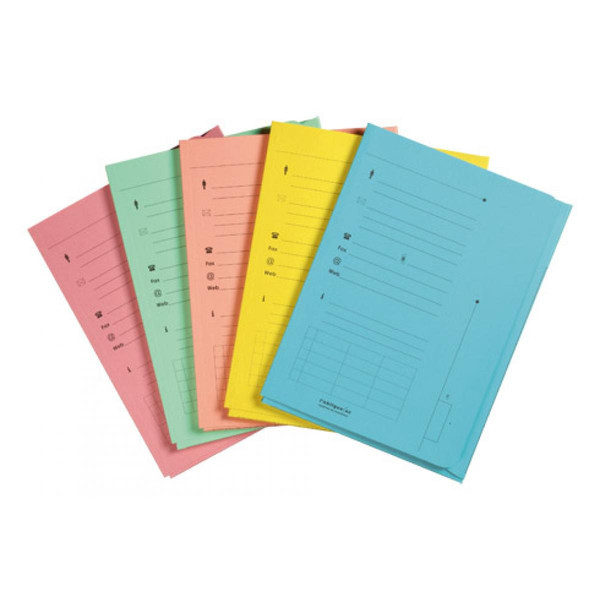 Accessoires Bureau Oxford Chemise index kraft L'Oblique AZ 23,5 x 31,5 cm - couleurs assorties pastel - Paquet de 25