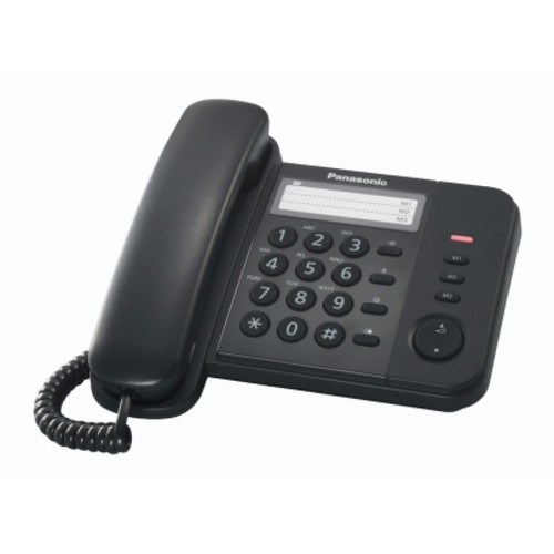 Téléphone fixe filaire Panasonic Panasonic KX-TS520EX1B Téléphone analogique Identification de l'appelant Noir téléphone