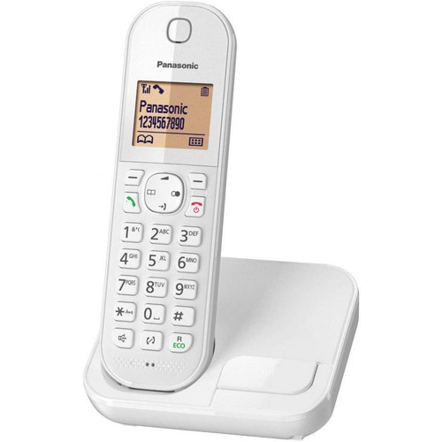 Panasonic - telephone sans Fil dect blanc Panasonic  - Téléphone fixe-répondeur Solo