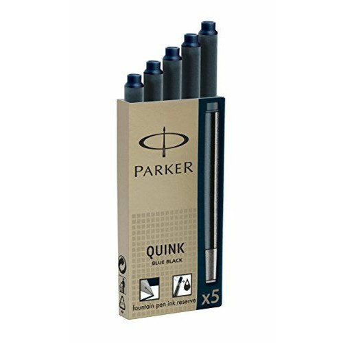 Accessoires Bureau Parker Parker S0116250 Cartouche pour Stylo plume Encre Bleu/Noir - 1 Étui de 5 Cartouches d'Encre