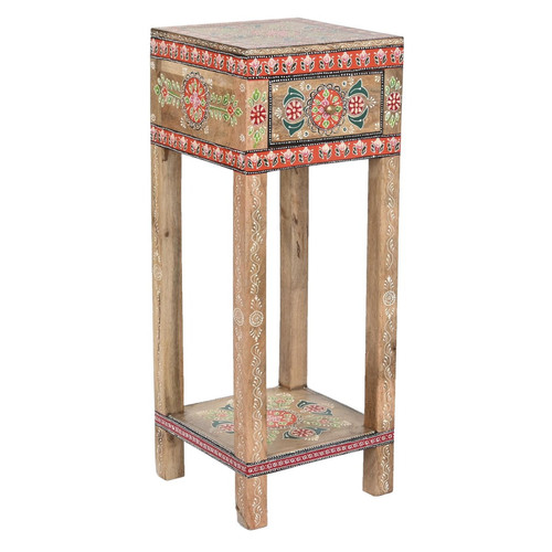 Pegane - Table d'appoint en bois de manguier multicolore - longueur 30 x Profondeur 31 x hauteur 80,50 cm Pegane  - Tables d'appoint