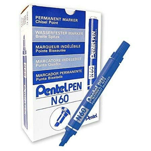 Pentel - Marqueur permanent Pentel N60 Bleu Aluminium 12 Unités Pentel  - Pentel
