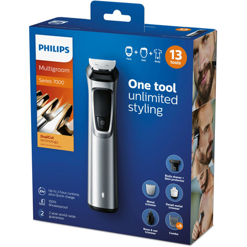 Philips - Philips MULTIGROOM Series 7000 13-en-1 Visage, Cheveux et Corps MG7715/15 Philips  - Appareil soin du visage