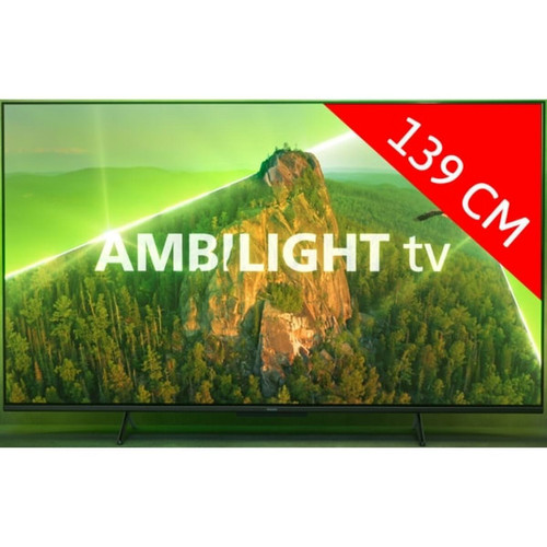Philips - TV LED 4K 139 cm 55PUS8108/12 Ambilight 139 cm 4K UHD Philips  - TV 50'' à 55''