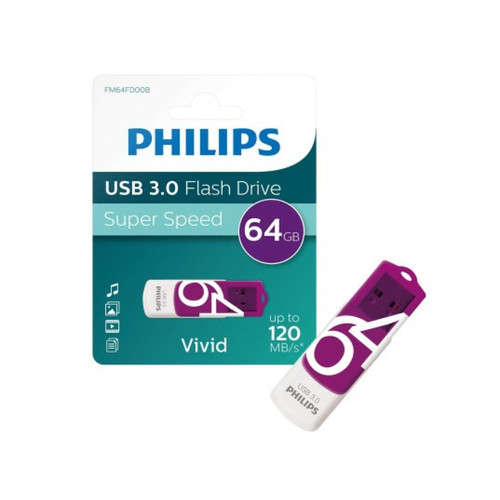Philips - Clé USB PHILIPS CLE VIVID 64GO 3.0 PUR Philips  - Clés USB Philips