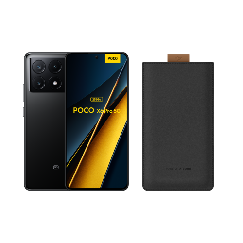 Poco - Poco X6 Pro 5G - 12/512 Go - Noir + Pochette universelle Poco  - Poco