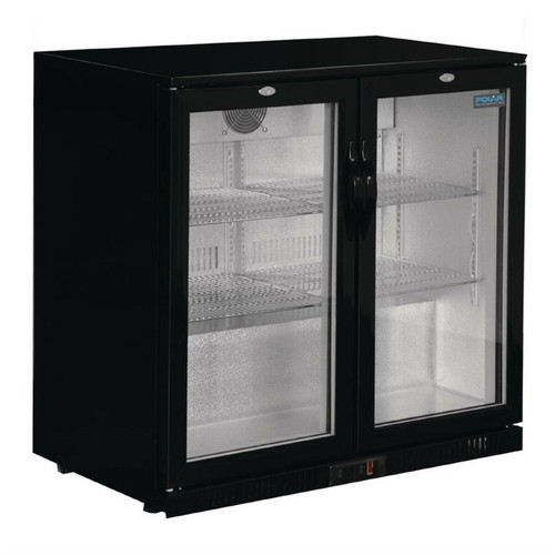 Réfrigérateur Polar Arrière-Bar 2 Portes Pivotantes Série G Noir 208L - Polar