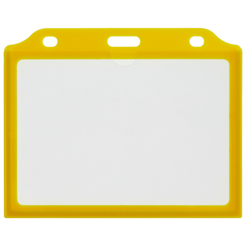 Primematik - manchon en plastique pour la carte d'identité horizontale ID A8 84x54mm jaune Primematik  - Cadre photo numérique Primematik