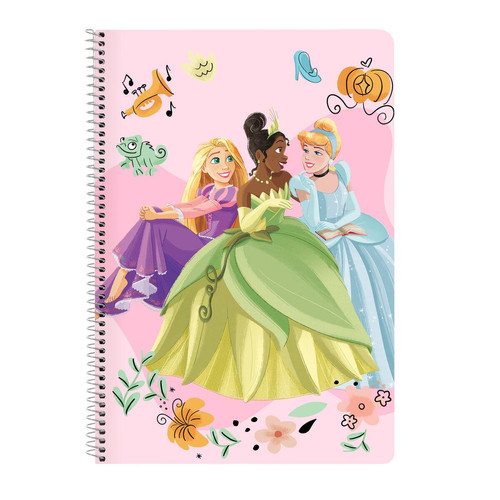 Princesses Disney - Carnet Princesses Disney Magical Beige Rose A4 80 Volets Princesses Disney  - Princesses Disney