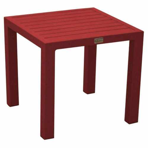Proloisirs - Table basse de jardin en aluminium Lou rouge. Proloisirs  - Tables de jardin Proloisirs