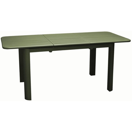 Proloisirs - Table en aluminium avec allonge Eos 130-180 cm vert. Proloisirs  - Proloisirs
