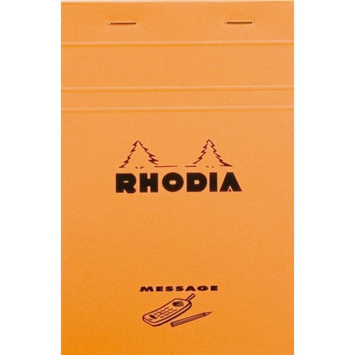 Rhodia - Bloc Rhodia Orange 80 feuilles Agrafés MESSAGE 11x17 Rhodia  - Rhodia