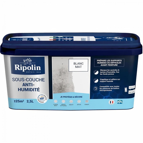 Ripolin - Sous couche anti-humidité mat blanc 2,5L Ripolin Ripolin  - Ripolin