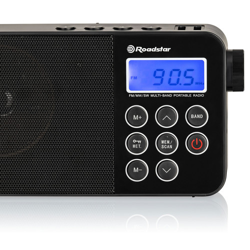 Radio Radio Numérique Multibande Portable AM /FM /SW sur Secteur / à Piles Petite, , Noir, Roadstar, TRA-2340PSW