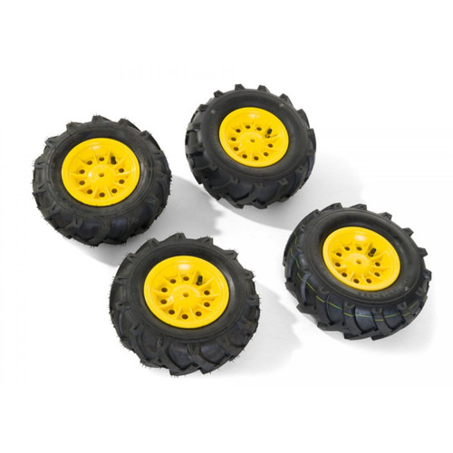 Rolly Toys - Rolly Toys Trac Air Tyres 4 Pneus de Tracteur Noir et Jaune Rolly Toys  - Rolly Toys
