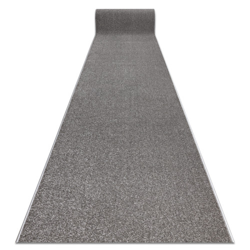 RUGSX - Tapis de couloir KARMEL plaine, une couleur gris 120 cm 120x750 cm RUGSX  - Décoration