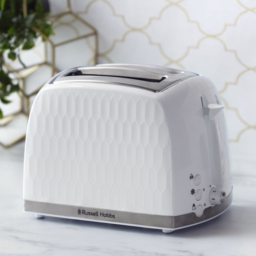 Russell Hobbs - Russell Hobbs Grille-pain à 2 tranches Honeycomb Blanc Russell Hobbs  - Grille-pain