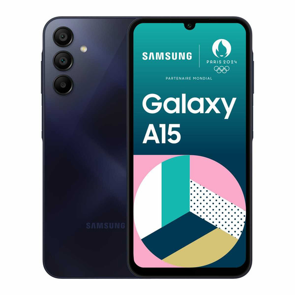 Smartphone Android Samsung Galaxy A15 - 4/128 Go - Bleu nuit