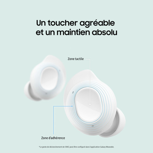 Ecouteurs intra-auriculaires Samsung Galaxy Buds FE avec Galaxy AI - Blanc
