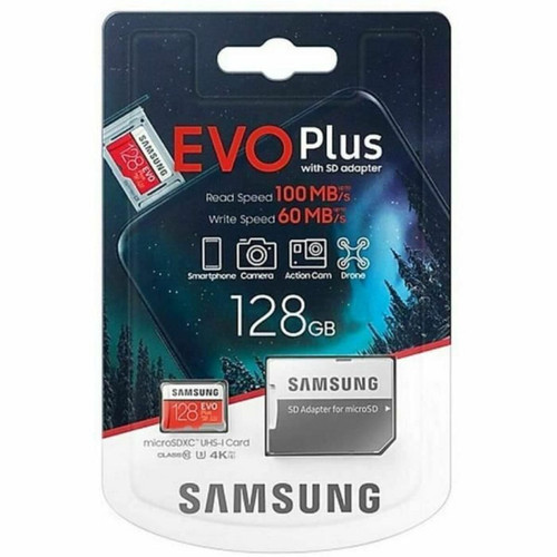 Samsung - Samsung – Carte mémoire micro SD SDXC EVO Plus MB-MC128HA-EU Classe 10 U3 128 Go 100 Mo-S 4K Ultra HD Samsung  - Carte SD 8 go