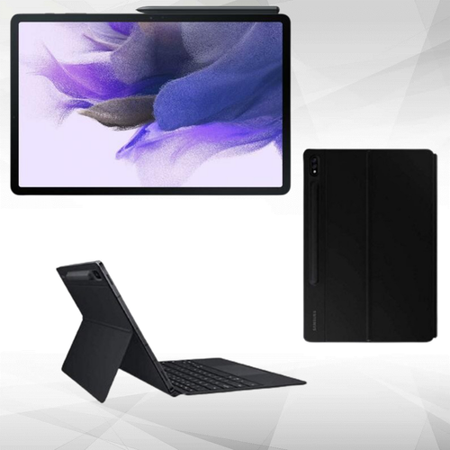 Samsung - Galaxy Tab S7 FE 12.4'' - Wifi - 64Go - Mystic Black + Book Cover Keyboard EF-DT970BBEGFR -  Noir Samsung  - Tablette 12 pouces
