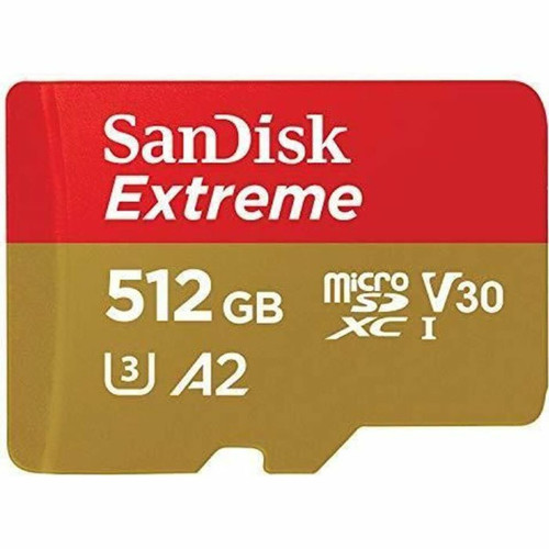 Sandisk - Carte mémoire microSDXC SanDisk Extreme 512 Go + adaptateur SD jusqu'à 160 Mo/s, avec la Classe de vitesse UHS 3 (U3), V30 Sandisk  - Carte SD 512 go