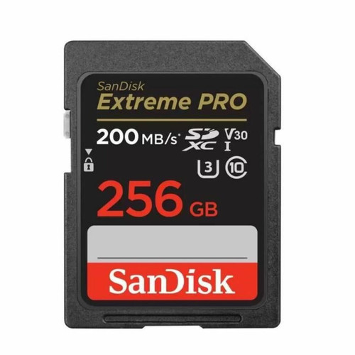 Carte SD Sandisk Carte Mémoire SDHC SDXC Sandisk Extreme Pro 256Go SDXC 200MB/S 140MB/S UHS-I V30