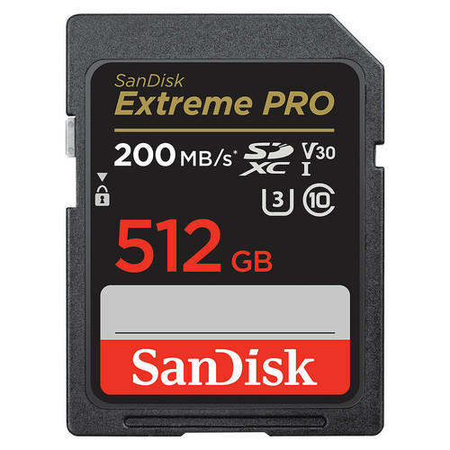 Sandisk Carte Mémoire SDHC SDXC Sandisk Extreme Pro 512Go SDXC 200MB/S 140MB/S UHS-I V30