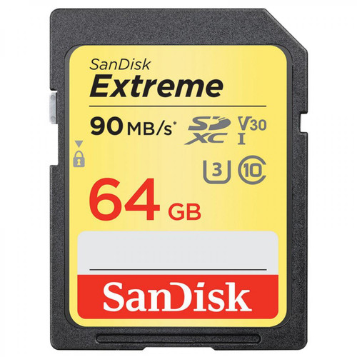 Sandisk - SANDISK Carte EXTREME SDXC 64 Go 90/60 Mo/s 600X Classe 10 UHS-I U3 Sandisk  - Carte SD 64 go