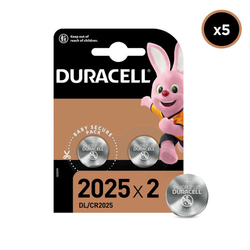 Duracell - 5x2 Piles Duracell Bouton Lithium 2025 Duracell  - Duracell
