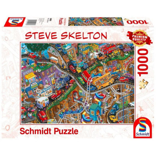 Schmidt Spiele - Schmidt Spiele- Steve Skelton Puzzle Tout en Mouvement 1000 pièces, 59966, coloré Schmidt Spiele  - Schmidt Spiele