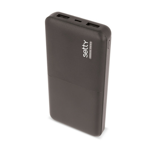 SETTY - Setty Batterie de Secours 10000mAh Anti-surchauffe Noir SETTY  - Connectique et chargeur pour tablette