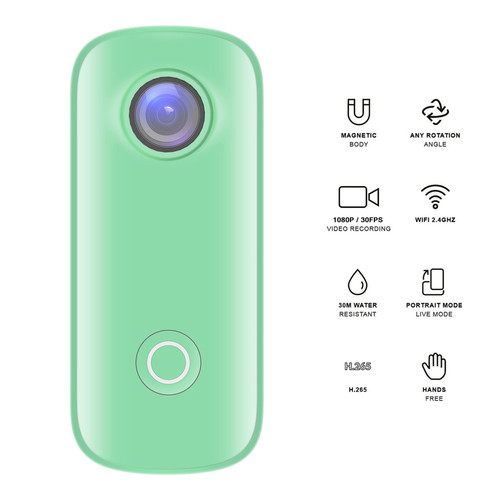 Sjcam - SJCAM C100 Mini Caméra d'action 1080P avec connexion WiFi, couleur vert Sjcam  - Bonnes affaires Caméscopes numériques