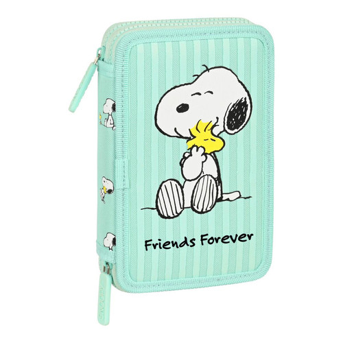 snoopy - Plumier double Snoopy Friends Forever Menthe (12.5 x 19.5 x 4 cm) (28 pcs) snoopy  - Snoopy Montres