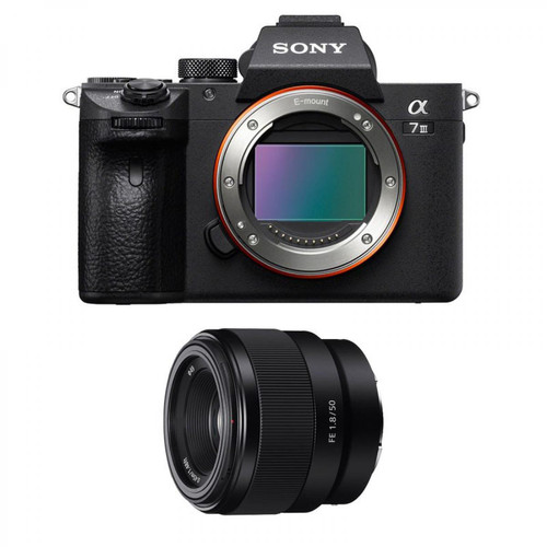 Sony - PACK SONY ALPHA 7 III + FE 50mm f/1.8 Sony  - Le meilleur de nos Marchands Appareil Photo