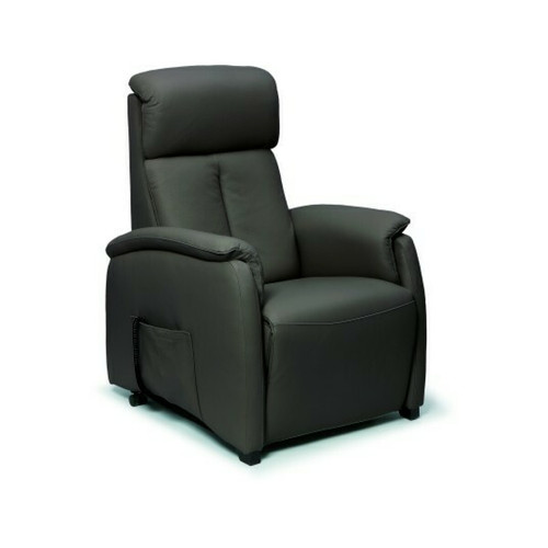 SPAZIO RELAX - Fauteuil Relaxation Asia 83 cm 2 moteurs cuir bull gris SPAZIO RELAX  - Fauteuil de relaxation